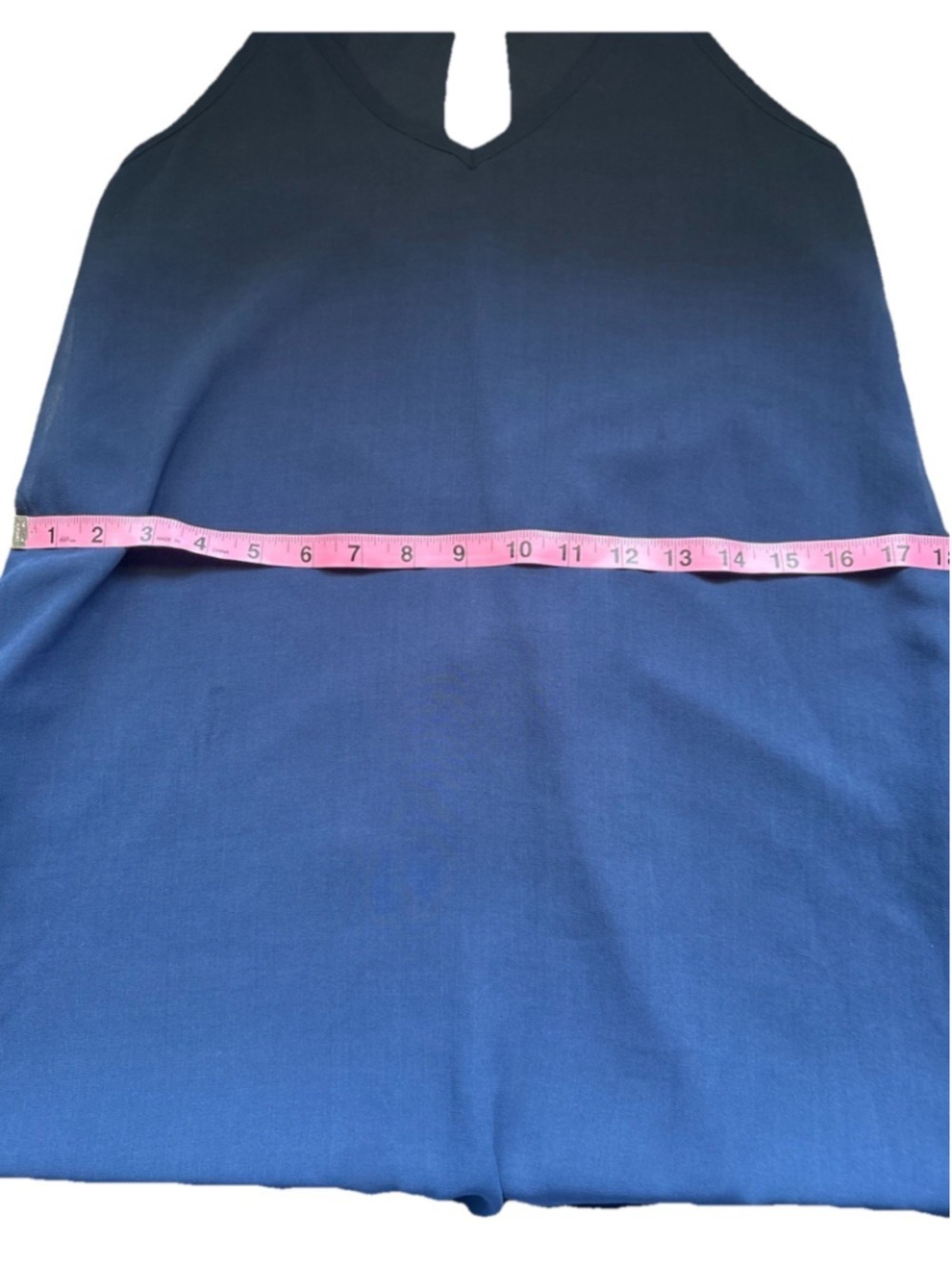 Pearle 88 The Unexpected Dress Navy Blue XS Mini V-Neck Open Back Boutique - Picture 7 of 8